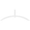 Ekena Millwork Archdale Architectural Grade PVC Gable Bracket, 84"W x 31 1/2"H x 2"D x 4"F, 9/12 Pitch GBP084X32X0204ARC00 - alternate 2